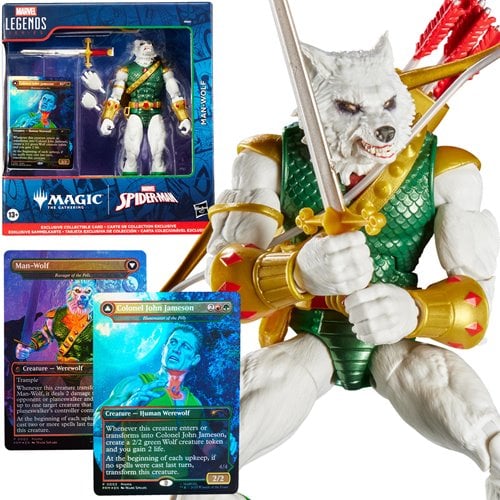 Spider-Man Marvel Legends Magic: The Gathering Man-Wolf 6-Inch Action Figure and Card