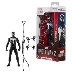 Spider-Man Marvel Legends Series Gamerverse Peter Parker Black Suit 6-Inch Action Figure